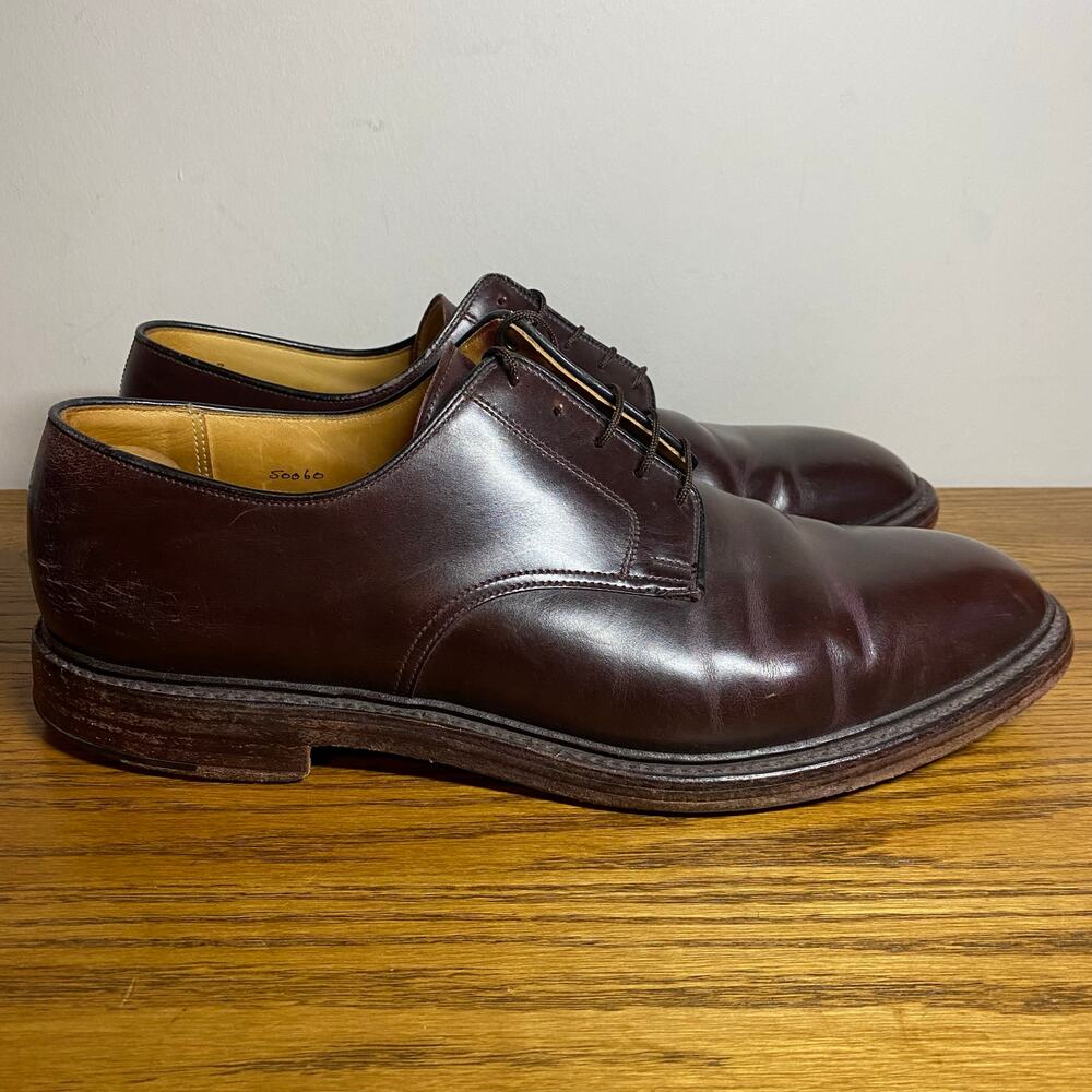 Peal & Co Crockett & Jones for Brooks Brothers Brown Plain Toe Oxfords Size 13 D